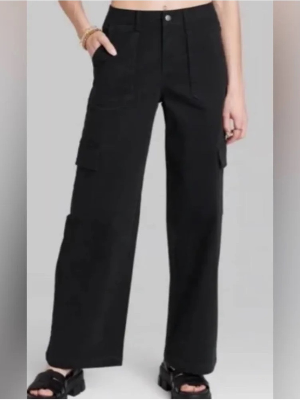 wild fable Black  Pants with Utility Pockets